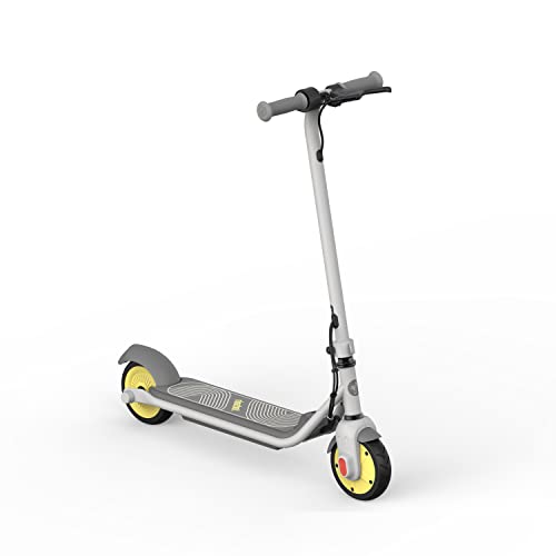 Segway Ninebot eKickScooter ZING C8, Electric Kick Scooter for Kids, Teens, Boys and Girls, Lightweight and Foldable, Light Grey & Yellow