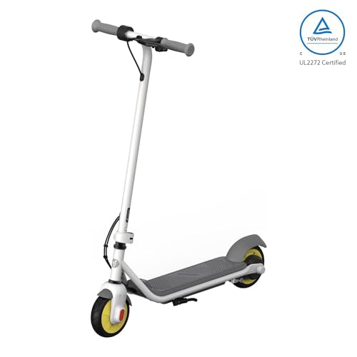 Segway Ninebot eKickScooter ZING C8, Electric Kick Scooter for Kids, Teens, Boys and Girls, Lightweight and Foldable, Light Grey & Yellow