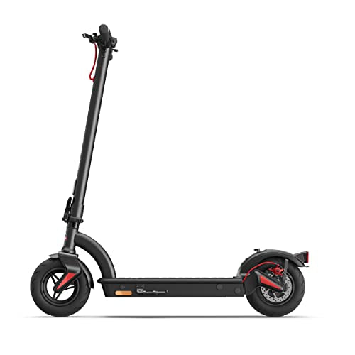 SHARP EM-KS2AEU-B E Scooter, Adult Electric Scooter, Foldable E-Scooter, Kick Scooter with Suspension & Stand, Digital Display, Dual Brake System, USB Phone Charger, LED Headlight & Rear Light - Black