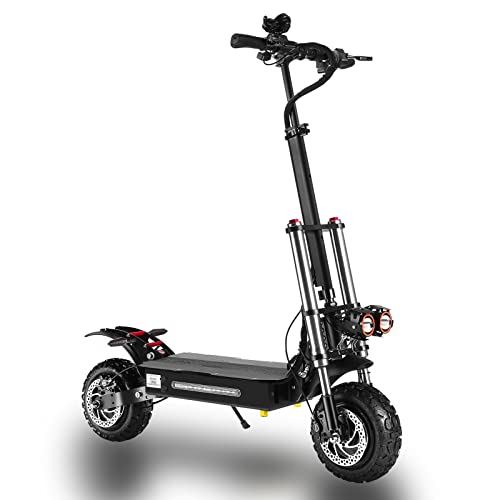 CAMTOP Electric Scooters Adult Off Road Fast Foldable 2 Wheel E Scooter Powerful Dual Motor Dual Suspension Disc Brake 11in Vacuum Tubeless Tire 60V/33AH Large Capacity Lithium Battery