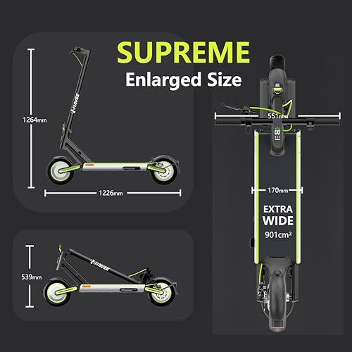 NAVEE S65 Adult Electric Scooter AWARD WINNING, HUGE 65KM RANGE, HIGH-TECH BMS System, SELF SEALING Tyres (avoid punctures), E-ABS Brake, POWERFULL 500w 48V, Waterproof, HEAVY DUTY DOUBLE SUSPENSION