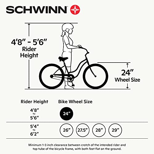 Schwinn Meridian Adult Tricycle Bike, Three Wheel Cruiser, 24-Inch Wheels, Low Step-Through Aluminum Frame, Adjustable Handlebars, Large Cruiser Seat, Rear Folding Basket, 1-Speed, Slate Blue