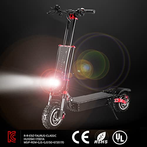 HWWH Electric Scooter for Adults Fast Off Road E Scooter Folding 3 Speed Modes Dual Motor Dual Suspension 2 wheels 11 In Vacuum Tires Disc Brake 60V 43Ah Lithium Battery 200kg Load