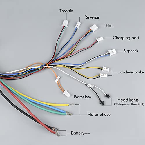 4400RPM 2500W 60V Electric Scooter Motor Brushless DC Motor Kits Electric Gokart Mid Motors with 45A Speed Controller, Throttle, Foot Pedal E-Scooter E-Bike Dirt Bike Motorcycle