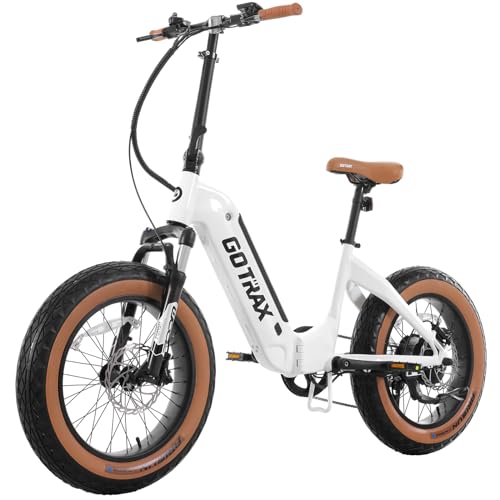 Gotrax F5 Folding Electric Bike with 48V 13.6Ah LG Battery, 70Miles (Pedal-assist1) & 20MPH Power by 500W, LCD Display & 5 Pedal-Assist Levels, Shimano 7-Speed & Front Suspension for Fat Tire E-Bike