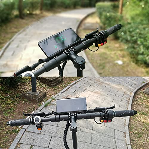 HWWH Offroad Electric Scooter Adult Fast Folding E Scooters High Power Dual Motor Twist Grip Throttle 11" All Terrain Tubeless Vacuum Tire Dual Suspension Disc Brake 60V 38Ah Lithium Battery