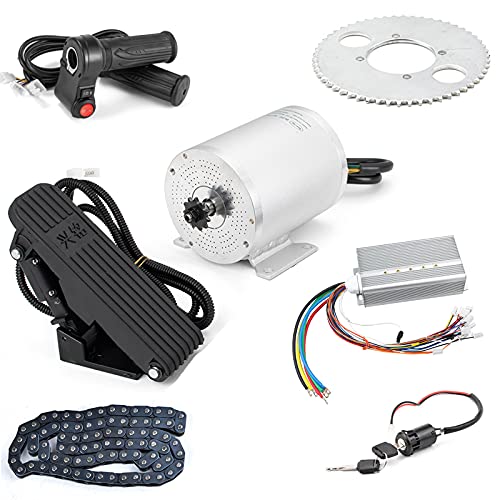 4400RPM 2500W 60V Electric Scooter Motor Brushless DC Motor Kits Electric Gokart Mid Motors with 45A Speed Controller, Throttle, Foot Pedal E-Scooter E-Bike Dirt Bike Motorcycle