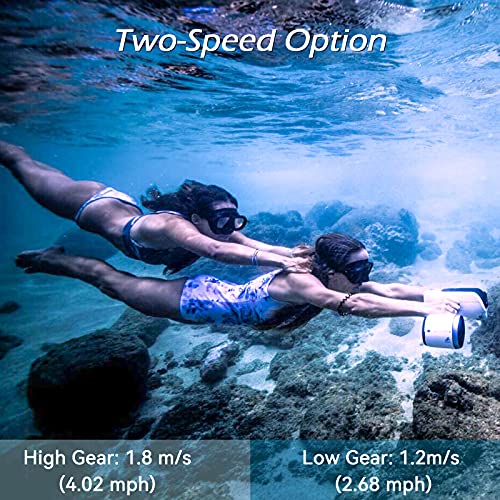 Sublue Whiteshark Mix Pro Underwater Scooter Underwater Booster Double Propeller Portable Thrusters for Diving Swimming Snorkeling with Sports Camera Mount