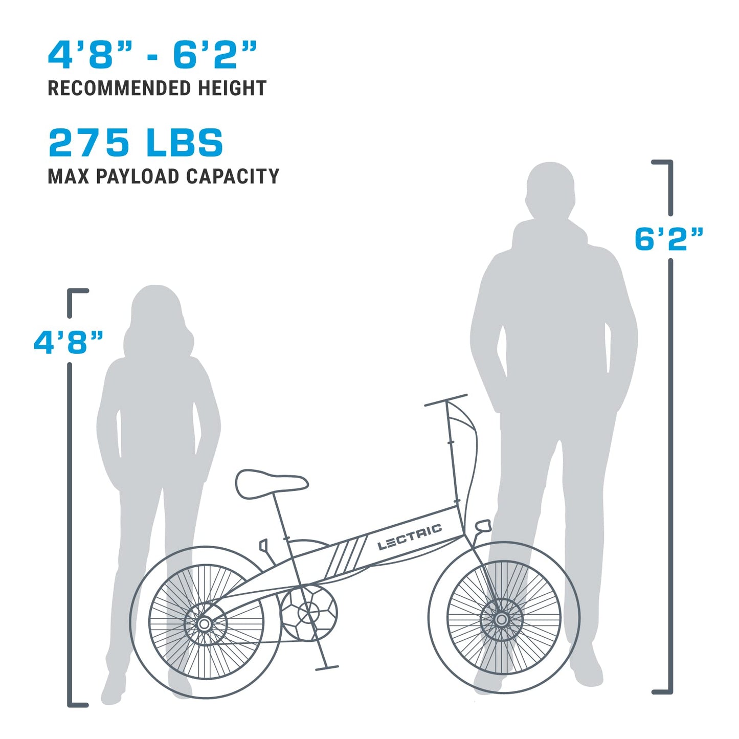 LECTRIC XP™ Lite Electric Bike | Adult Folding Bikes - Weighs Only 46lbs | 40+ Mile Range w/ 5 Pedal-Assist Levels | 20mph Top Speed - Class 1 and 2 eBike (Arctic White)