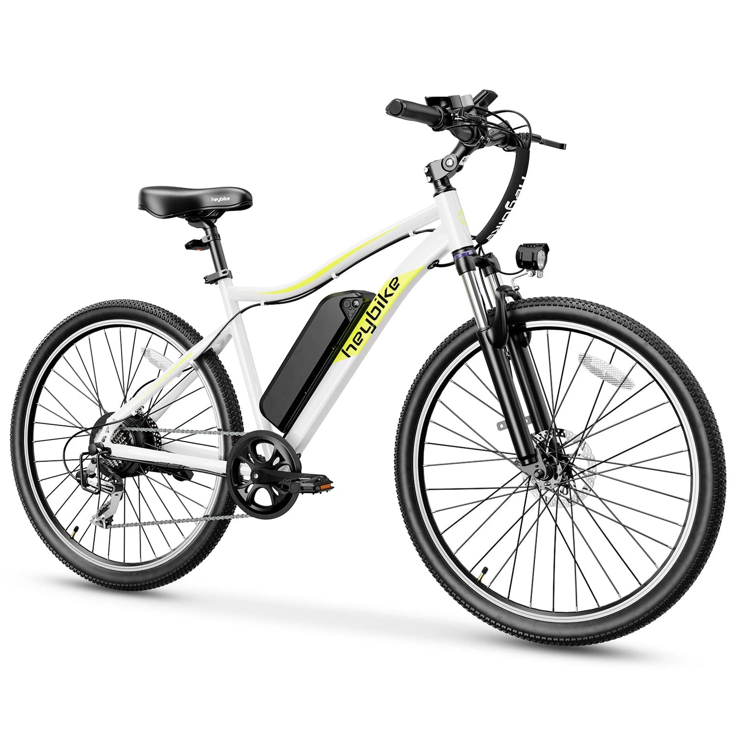 Heybike Race Max Electric Bike for Adults with 500W Motor, 22mph Max Speed, 600WH Removable Battery Ebike, 27.5" Electric Mountain Bike with 7-Speed and Front Suspension