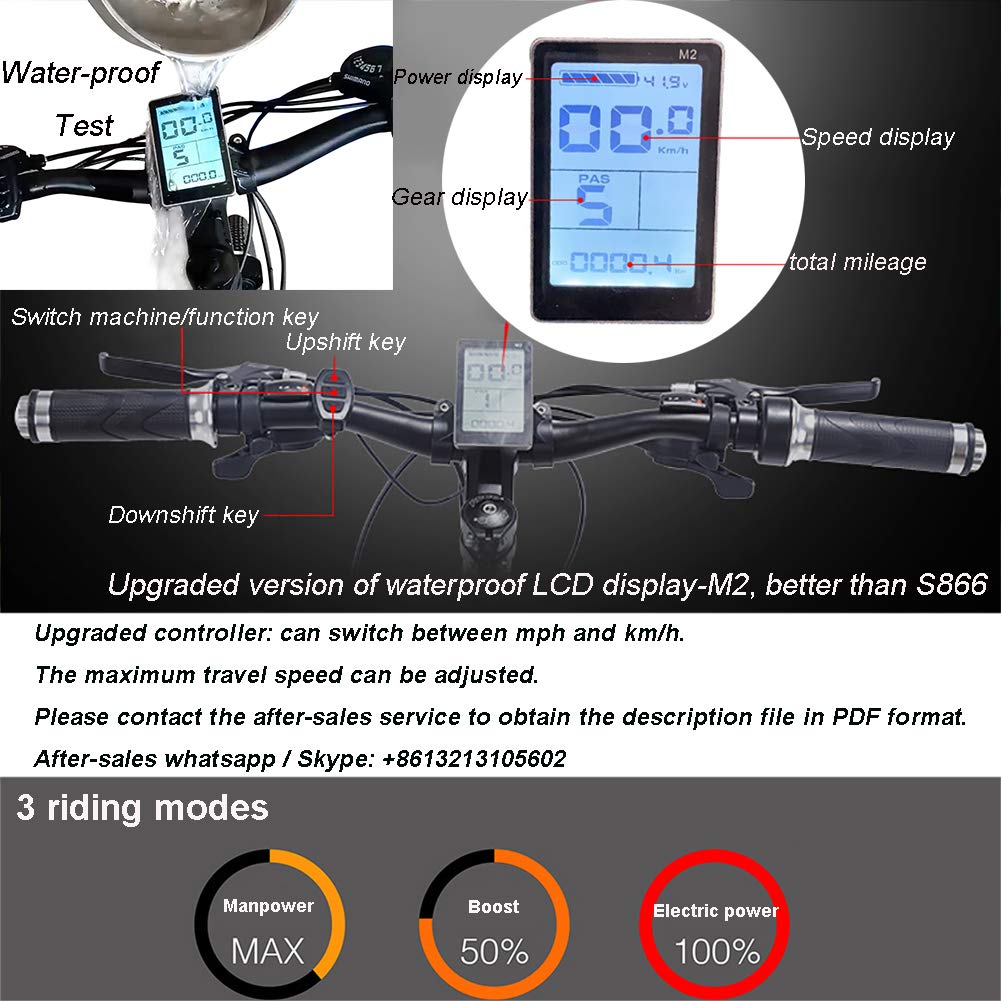 26'' Electric Bikes, Mens Mountain Bike, Magnesium Alloy Ebikes Bicycles, with Removable Large Capacity Rechargeable Battery 36V 240W, for Sports Outdoor Cycling Travel Commuting,Yellow,13AH